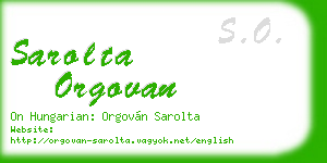 sarolta orgovan business card