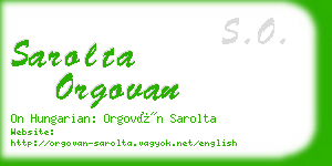 sarolta orgovan business card